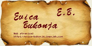 Evica Bukonja vizit kartica